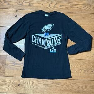 Philadelphia Eagles 2017 NFC Champions Super Bowl LII Shirt M Long Sleeve